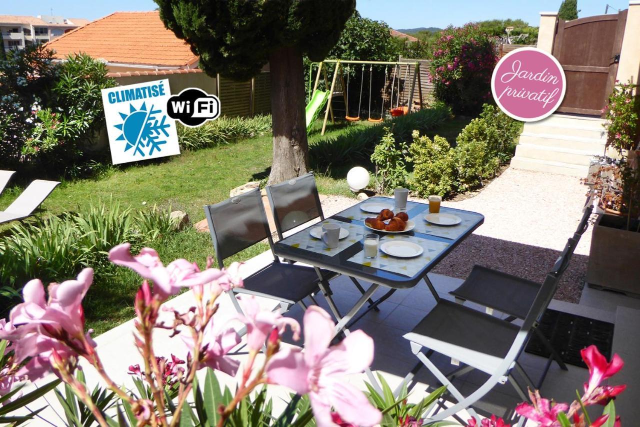 Bas De Villa Jardin Plein Sud Proche Mer Clim-Wifi Сен-Мандріє-сюр-Мер Екстер'єр фото